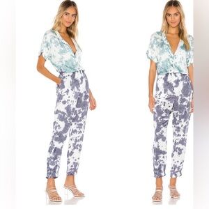Chaser NWT Tie-Dye Jumpsuit in Blue and Gray